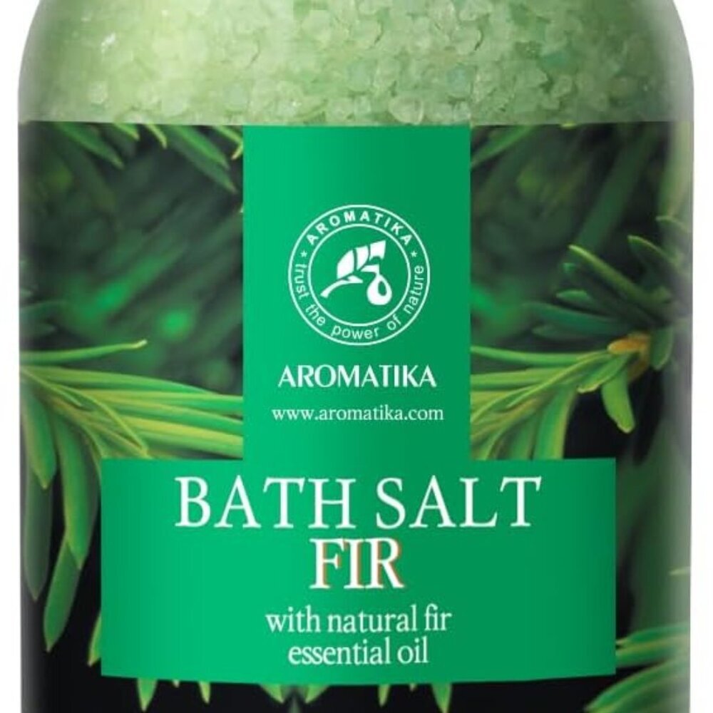 Fir Bath Salt with Natural Fir Essential Oil 21.16 Ounces - Natural Bath Sea Sal